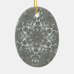Ornamento De Cerâmica Estrela Clorativa Caleidoscópica de Cinzas Pratead