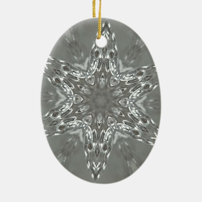 Ornamento De Cerâmica Estrela Clorativa Caleidoscópica de Cinzas Pratead (Verso)