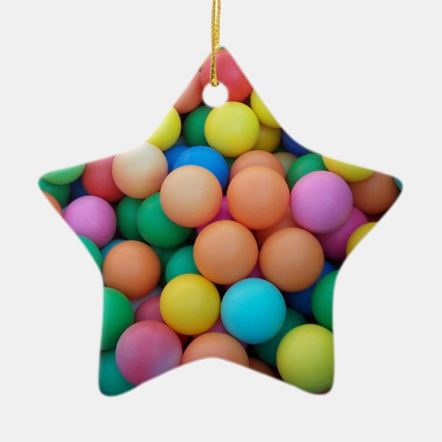 Ornamento De Cerâmica Estrela da Árvore de Natal (Frente)