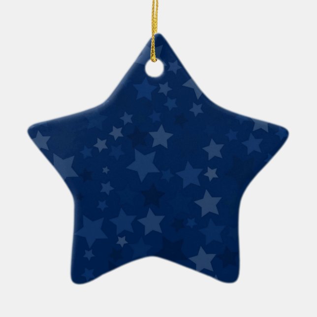 Ornamento De Cerâmica Estrela da Árvore de Natal (Frente)