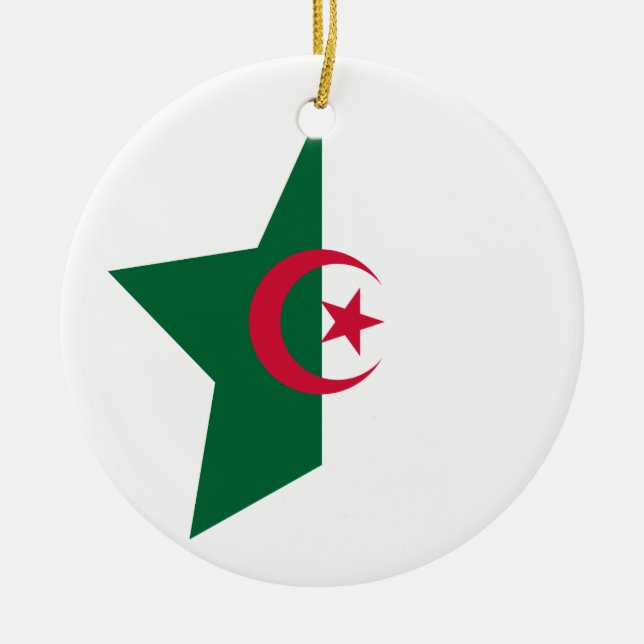 Ornamento De Cerâmica Estrela de Argélia (Frente)