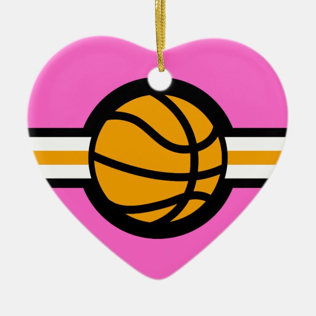 Ornamento De Cerâmica estrela de basquetebol (Frente)