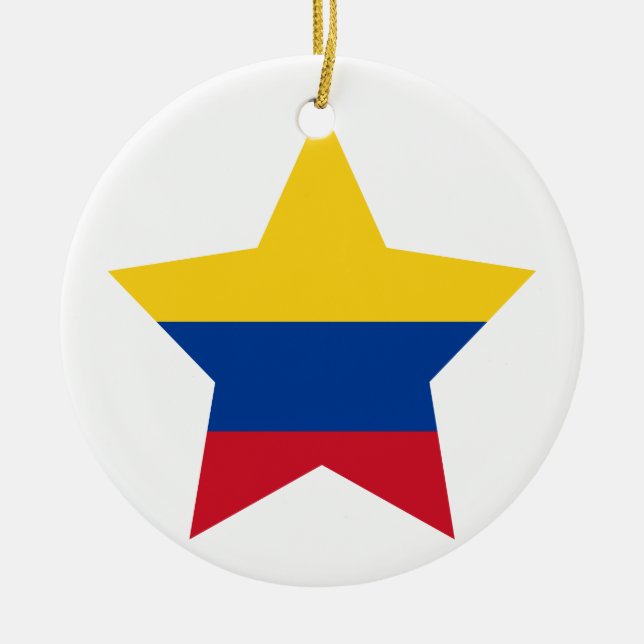 Ornamento De Cerâmica Estrela de Colômbia (Frente)