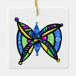 Ornamento De Cerâmica Estrela de Davi - 
