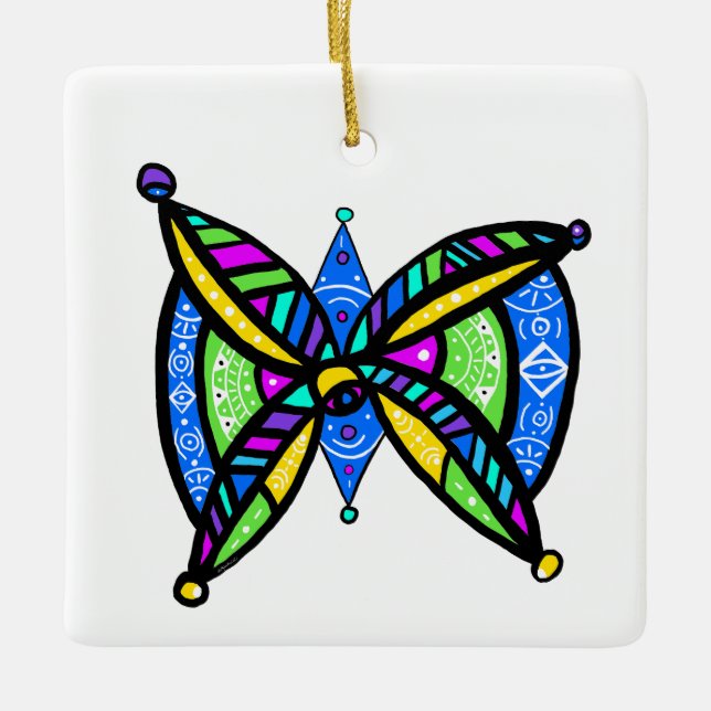 Ornamento De Cerâmica Estrela de Davi -  (Frente)