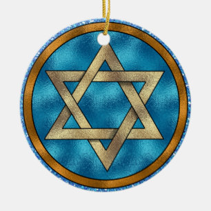 Ornamento De Cerâmica Estrela de David - Shalom - SRF