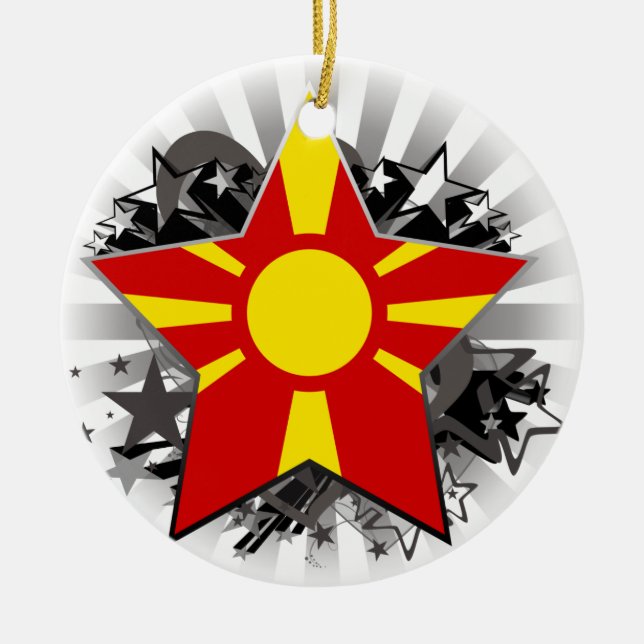 Ornamento De Cerâmica Estrela de Macedónia (Frente)