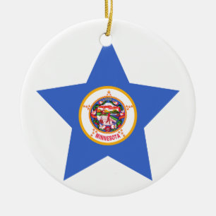 Ornamento De Cerâmica Estrela de Minnesota