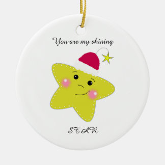 Ornamento De Cerâmica Estrela de Natal