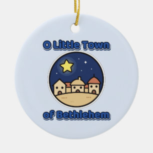 Ornamento De Cerâmica Estrela de Natal de Belém