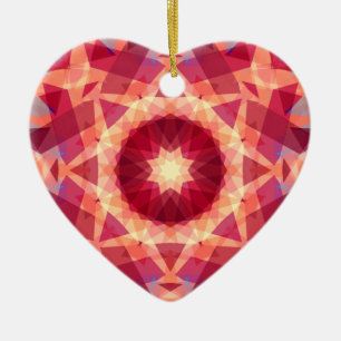 Ornamento De Cerâmica Estrela de Natal Vermelha Diversão Vermelha Divers
