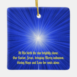 Ornamento De Cerâmica Estrela do Natal