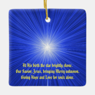 Ornamento De Cerâmica Estrela do Natal
