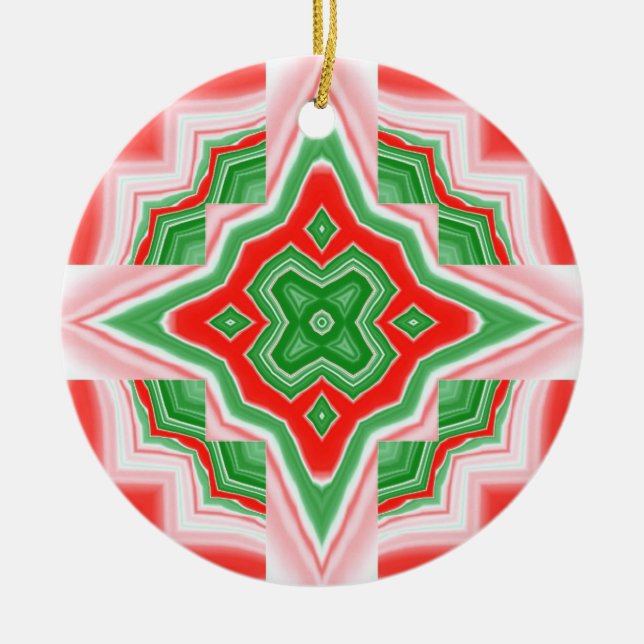 Ornamento De Cerâmica Estrela do Natal (Frente)