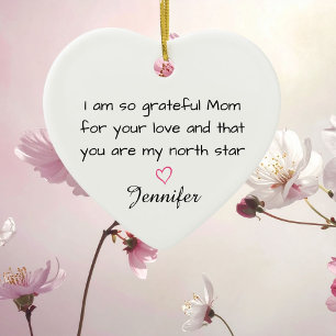 Ornamento De Cerâmica Estrela do Norte Mãe Personalizada