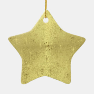 Ornamento De Cerâmica Estrela dourada