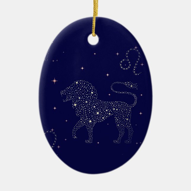 Ornamento De Cerâmica estrela leo (Frente)
