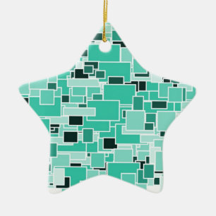 Ornamento De Cerâmica Estrela para Árvore de Natal