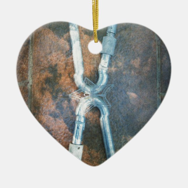 Ornamento De Cerâmica Estrela prateada infinita (Frente)