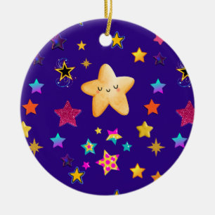 ORNAMENTO DE CERÂMICA ESTRELAS