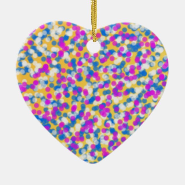 Ornamento De Cerâmica estrelas coloridas (Frente)