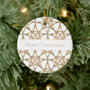 Ornamento De Cerâmica Estrelas de Natal