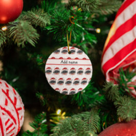 Ornamento De Cerâmica Estrelas de Natal da Raça Canina Pekingese
