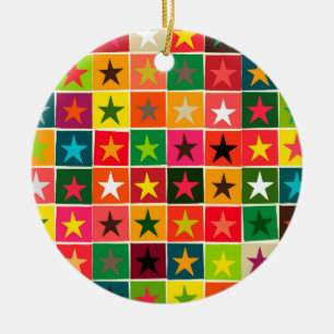 Ornamento De Cerâmica estrelas de Natal in a box