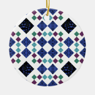 Ornamento De Cerâmica Estrelas Diamantes