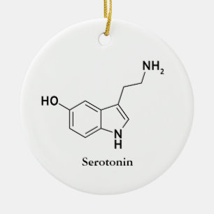 Ornamento De Cerâmica Estrutura Molecular de Serotonina Química Ciência