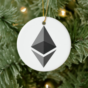 Ornamento De Cerâmica Ethereum (ETH) Cryptocurrency Blockchain Logo