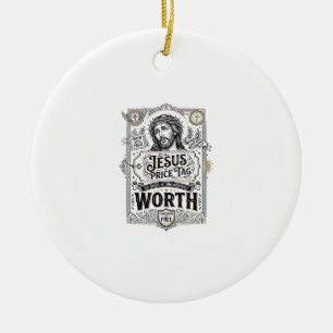 Ornamento De Cerâmica Etiqueta de preço de Jesus vale a pena Jesus Etiqu