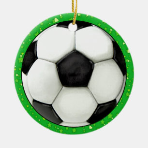 Ornamento De Cerâmica Etiqueta/Ornamento do Futebol - SRF