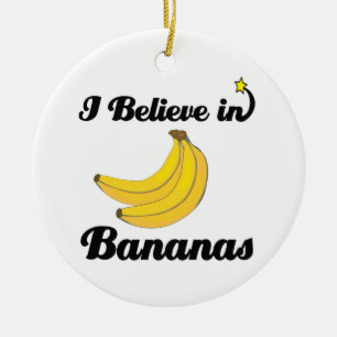 Ornamento De Cerâmica eu acredito em bananas