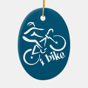 Ornamento De Cerâmica Eu adorno BIKE, personalizar