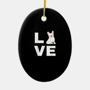 Ornamento De Cerâmica eu adoro o meu presente de amante de cachorrinhos