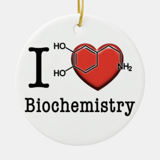 Ornamento De Cerâmica Eu amo a bioquímica