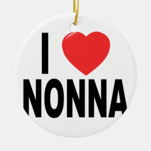 Ornamento De Cerâmica Eu amo a camisa H.png de Nonna T