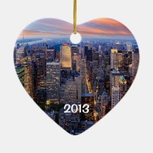 Ornamento De Cerâmica Eu Amo a Cidade de Nova York,