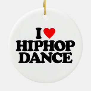ORNAMENTO DE CERÂMICA EU AMO A DANÇA DE HIPHOP