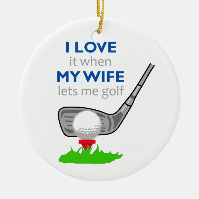 Ornamento De Cerâmica Eu Amo a minha esposa (Frente)