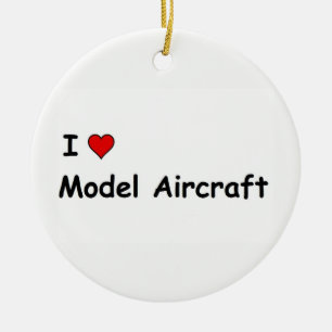 Ornamento De Cerâmica Eu Amo Aeronaves Modelo