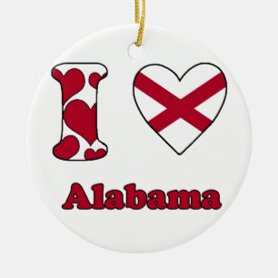 Ornamento De Cerâmica Eu amo Alabama
