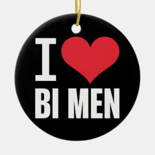 Ornamento De Cerâmica Eu Amo Bi Eu Homens Bissexuais Orgulho Bi Orgulho 