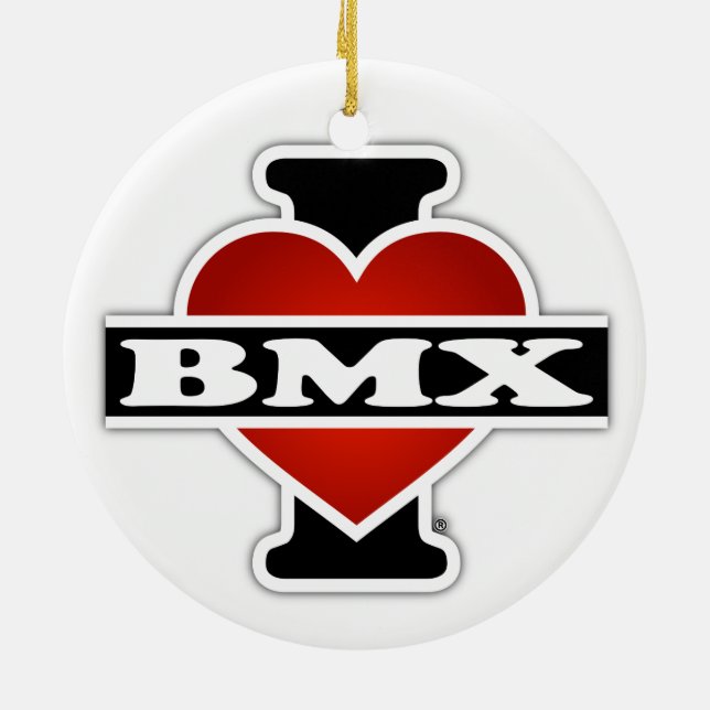 Ornamento De Cerâmica Eu amo BMX (Traseira)