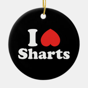 Ornamento De Cerâmica Eu Amo Bolas de Ping Pong Sharts