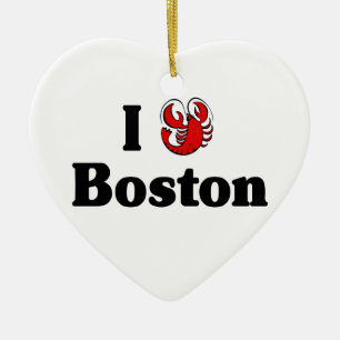 Ornamento De Cerâmica Eu amo Boston ormanent