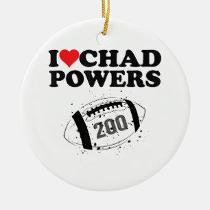 Ornamento De Cerâmica Eu amo Chad Powers 200 Futebol Americano Infiltrad