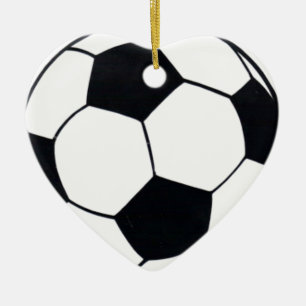 Ornamento De Cerâmica Eu Amo Futebol (Soccer) Coração do Jogo: Eu Amo
