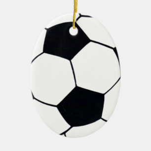 Ornamento De Cerâmica Eu Amo Futebol (Soccer) Coração do Jogo: Eu Amo